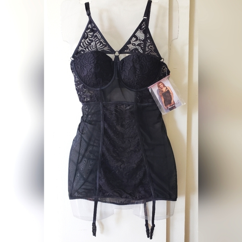 Dreamgirl Black Lace Slip